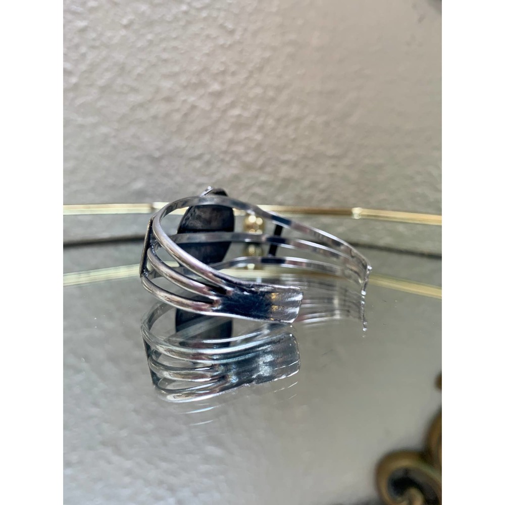 Silver Turquoise cuff - Picture 4 of 8